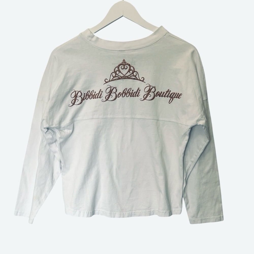 Disney Parks Bibbidi Bobbidi Boutique Relaxed Long Slv Tee Gold Sparkle XL